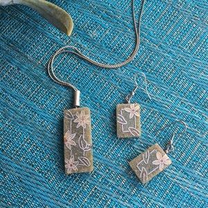 Caribbean Made Pendent & Earrings